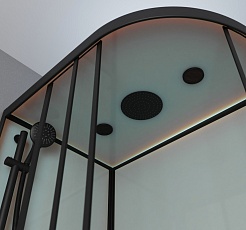 Frank Душевая кабина F412/1 L black с крышей – фотография-5